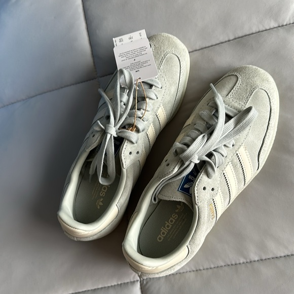 Adidas Orginals Samba chalk and silver, brand new in a box, size men 5 - Picture 9 of 12